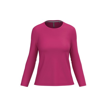 Camiseta manga larga y cuello redondo mujer