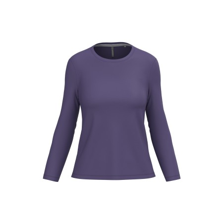 Camiseta manga larga y cuello redondo mujer