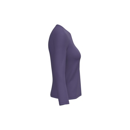 Camiseta manga larga y cuello redondo mujer