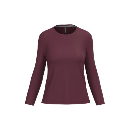Camiseta manga larga y cuello redondo mujer