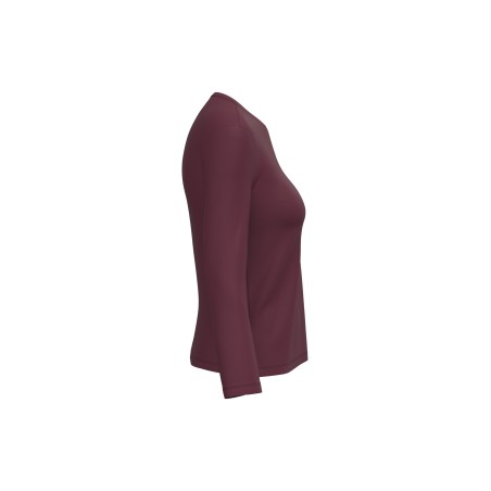Camiseta manga larga y cuello redondo mujer