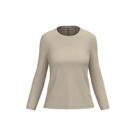 Ladies\\\' long-sleeved crew neck T-shirt