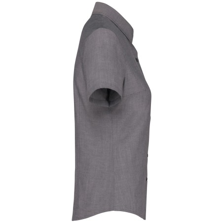 Camisa oxford manga corta mujer