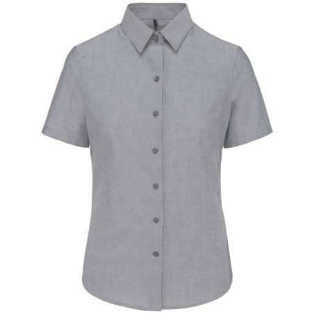 Camisa oxford manga corta mujer