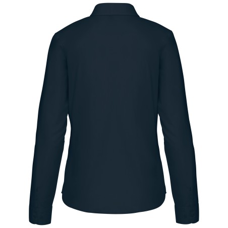 Camisa popelina de polialgodón manga larga mujer
