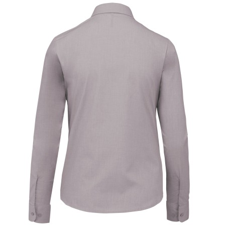 Camisa popelina de polialgodón manga larga mujer
