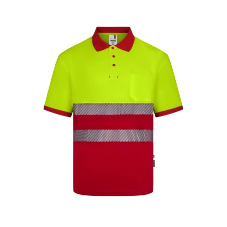 POLO AV BICOLOR REFLECTANTE M/C BANDAS SEGMENTADAS