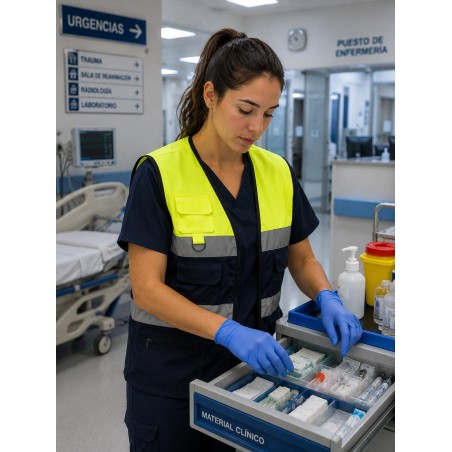 CHALECO ALTA VISIBILIDAD SANITARIO