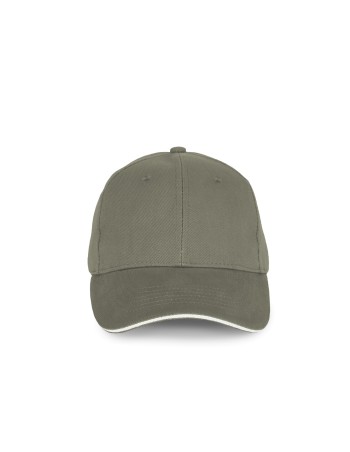 Cap in organic cotton with contrasting sandwich peak - 6... 2