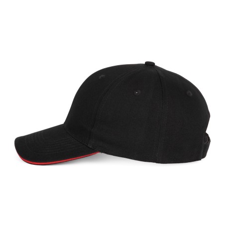 Baseball 6-panel cap with sandwich peak