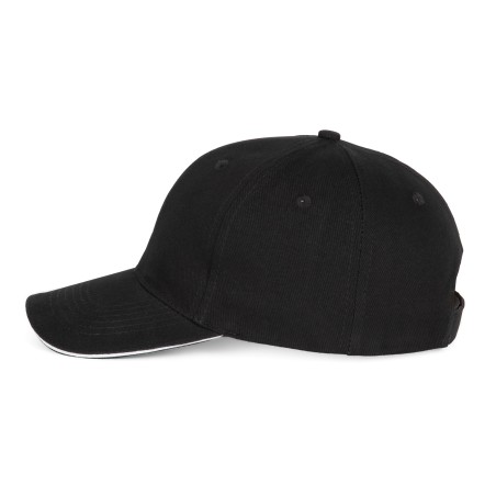 Baseball 6-panel cap with sandwich peak