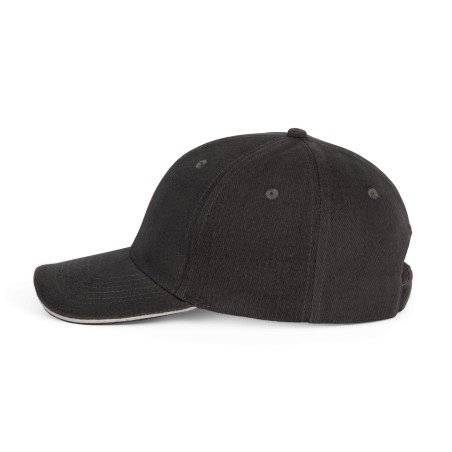Baseball 6-panel cap with sandwich peak