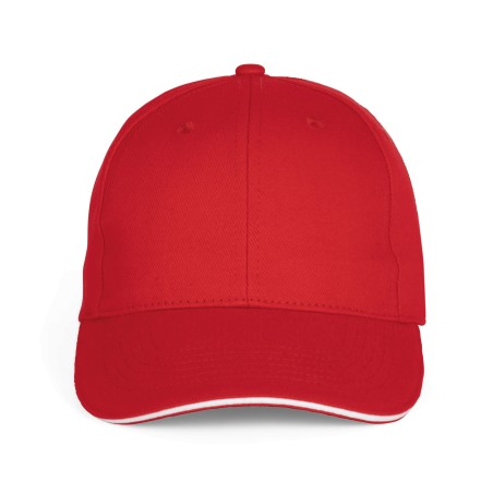 Baseball 6-panel cap with sandwich peak
