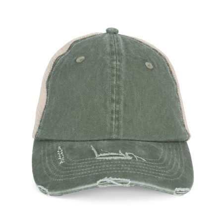 Eco-friendly unisex ripped effect trucker cap
