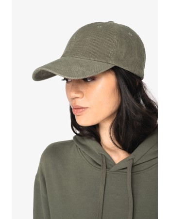 Gorra de pana ecorresponsable 6 paneles unisex