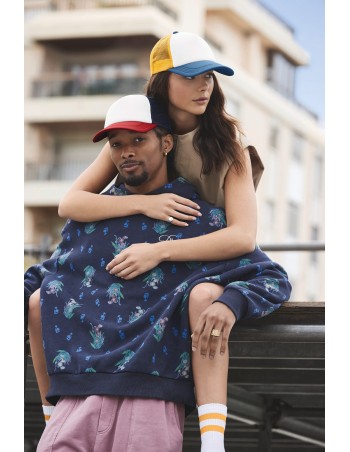 Multicolour 5-panel trucker cap