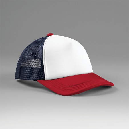 Multicolour 5-panel trucker cap