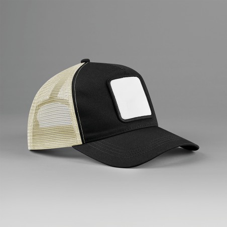 5-panel trucker cap with square patch