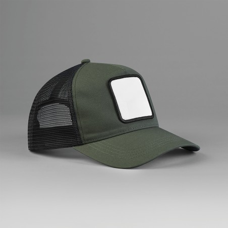 5-panel trucker cap with square patch