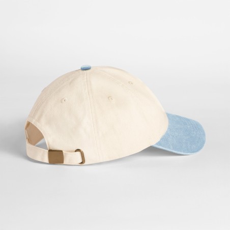 Gorra vintage compacta con visera en contraste