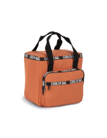 Recycled cooler bag with front pocket