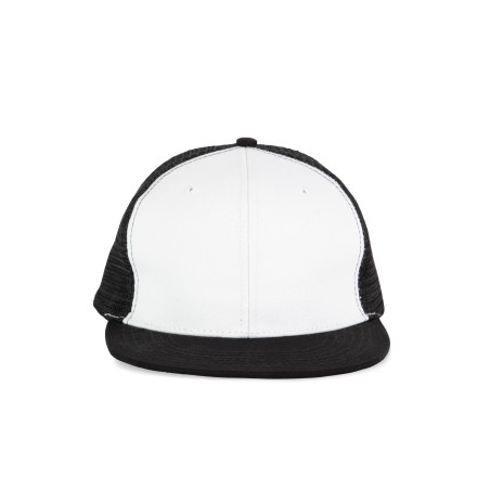 Gorra trucker - 6 paneles visera plana