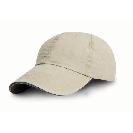 Gorra algodón fino lavado con sándwich