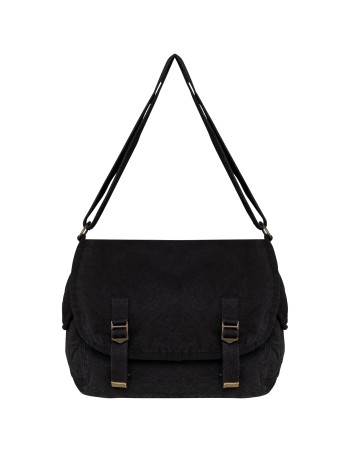 Eco-friendly washed effect messenger bag 2
