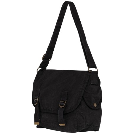Eco-friendly washed effect messenger bag