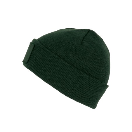 Recycled beanie with patch