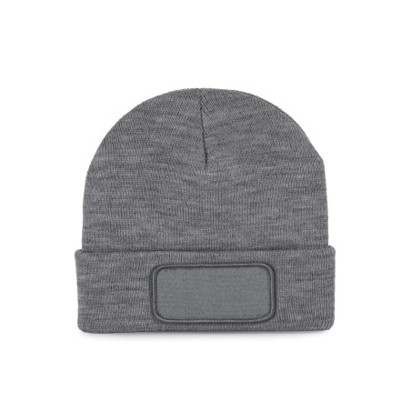 Recycled beanie with patch