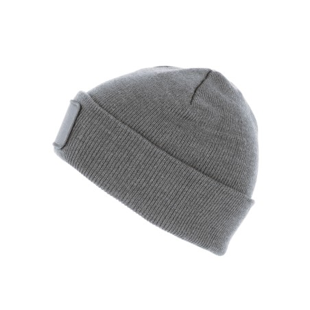 Recycled beanie with patch