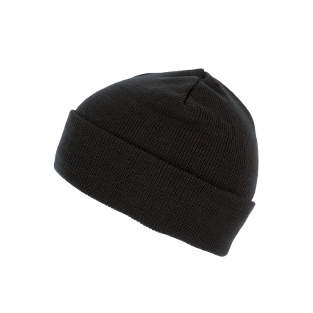 Gorro punto reciclado con dobladillo