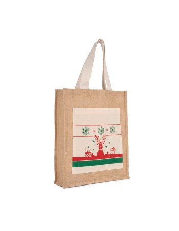 Shopping bag with Christmas patterns