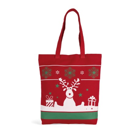 Shopping bag with Christmas patterns