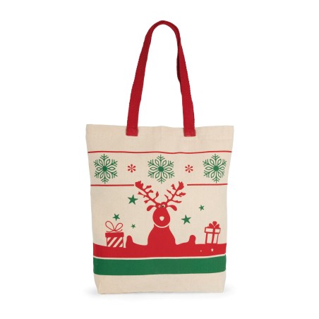 Shopping bag with Christmas patterns
