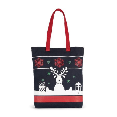Shopping bag with Christmas patterns