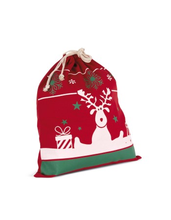 Drawstring bag with Christmas patterns