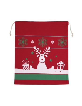 Bolsa con cordón y motivos navideños 2