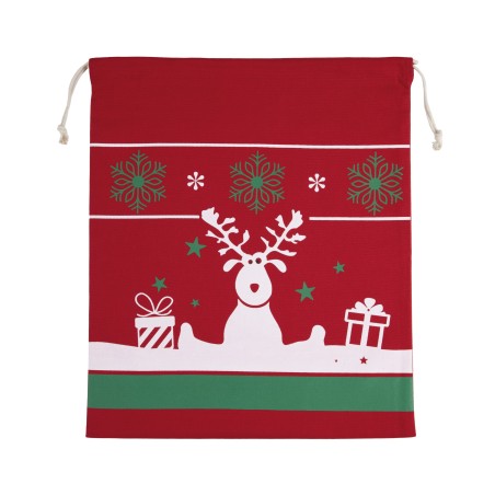 Drawstring bag with Christmas patterns