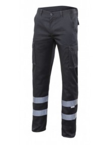 PANTALÓN CON BANDAS REFLECTANTES STRETCH MULTIBOLSILLOS